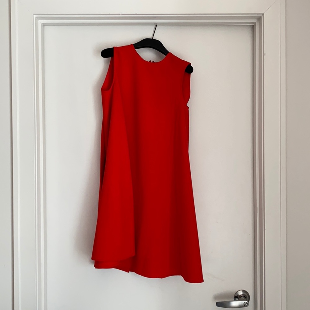 Suistudio red cape dress